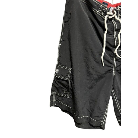 Vintage Polo Ralph Lauren Men’s Swim Trunks Black White Stitching Sz Xl 90s Y2K - Picture 2 of 7